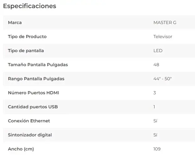 Smart TV Master-G 48 pulgadas Full HD - 4