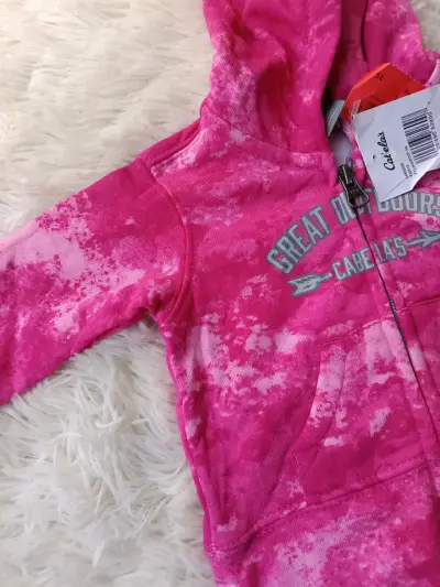 Polerón infantil rosa con capucha Cabela's - miniatura 2