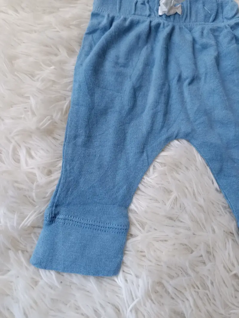 Pantalones de bebé azul claro delgado - 2
