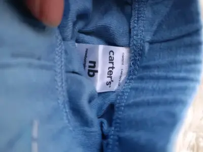Pantalones de bebé azul claro delgado - miniatura 3