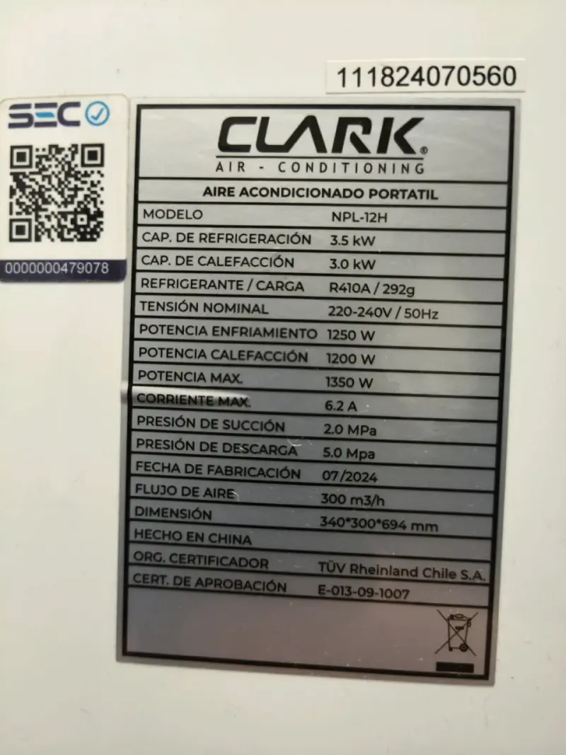Aire acondicionado portátil Clark con control remoto - 3