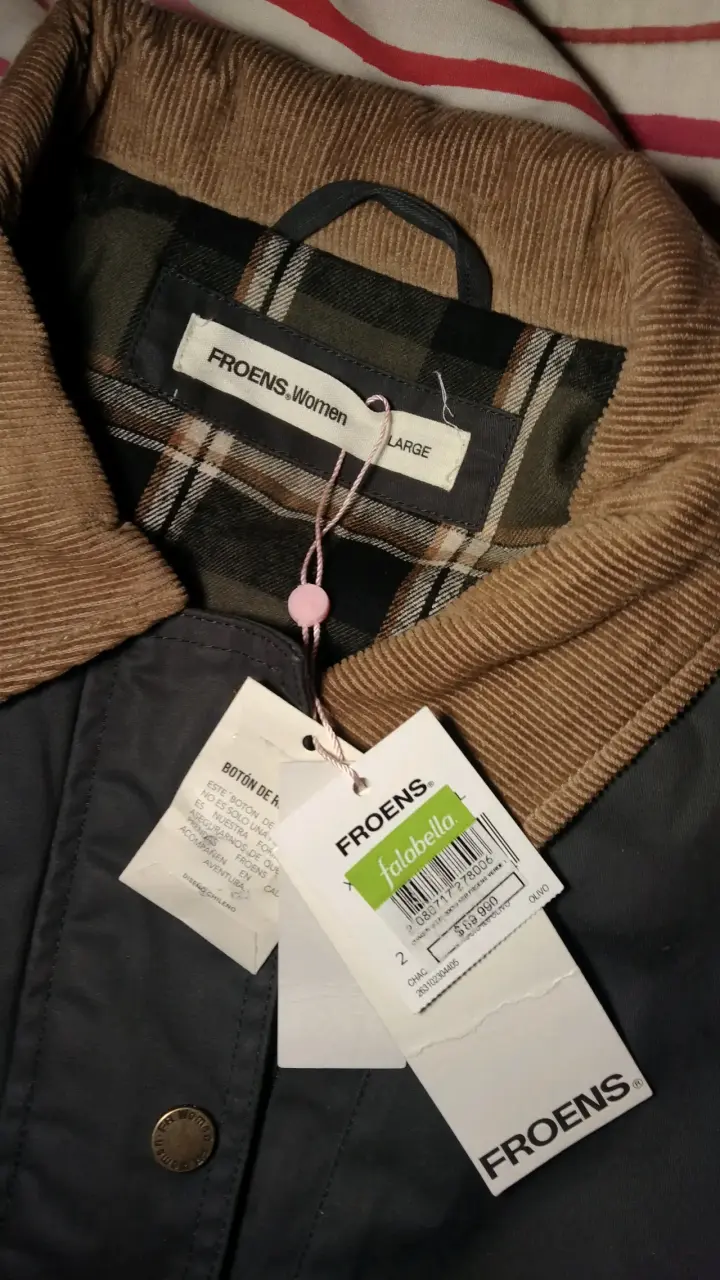 Chaqueta de invierno verde con cuello de pana - 3