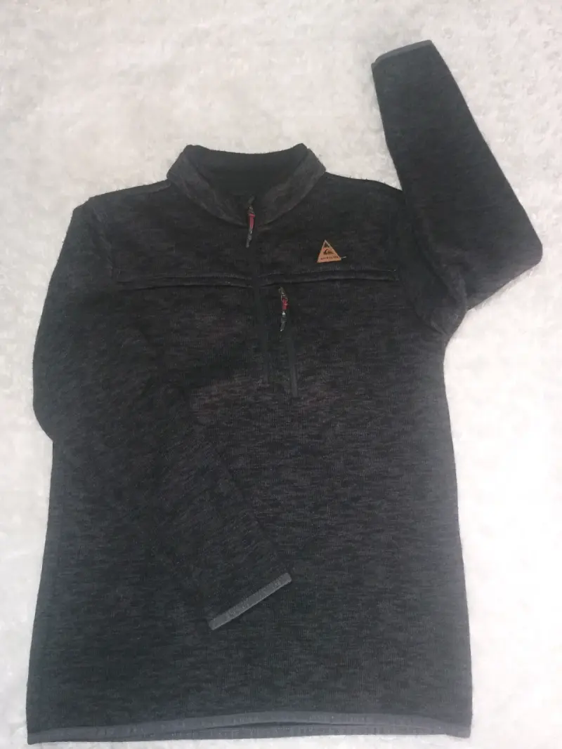 Polerón gris oscuro con cierre Quiksilver