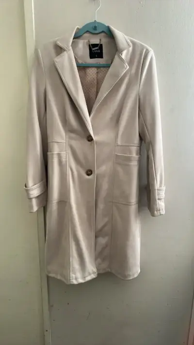 Abrigo beige elegante para mujer Lola - miniatura 1