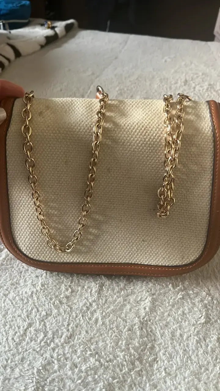 Cartera de mano beige y marrón elegante - 5