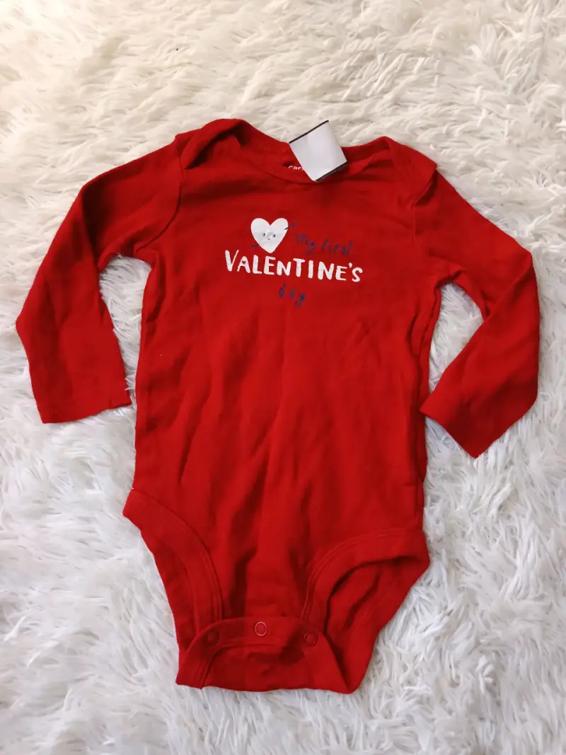 Body rojo para bebé 'My First Valentine's Day' - 1