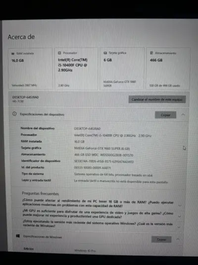 PC gamer Intel core I5 - 10400f con Nvidia G - miniatura 4
