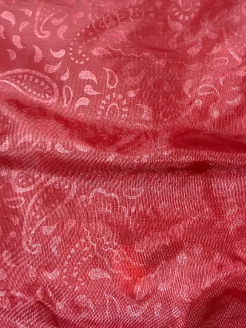 Abrigo largo de cuero genuino rojo vintage talla S - 4