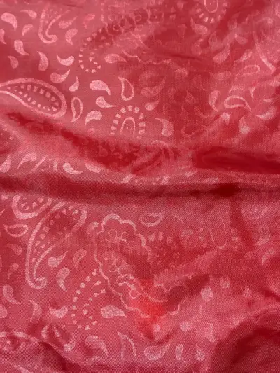 Abrigo largo de cuero genuino rojo vintage talla S - miniatura 4
