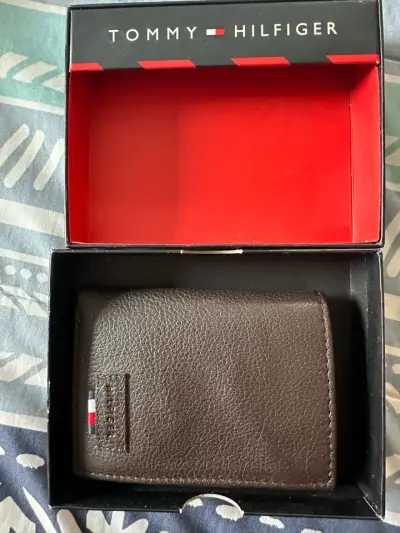 Billetera de cuero Tommy Hilfiger marrón - miniatura 1