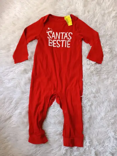 Pijama rojo infantil 'Santa's Bestie' - miniatura 1