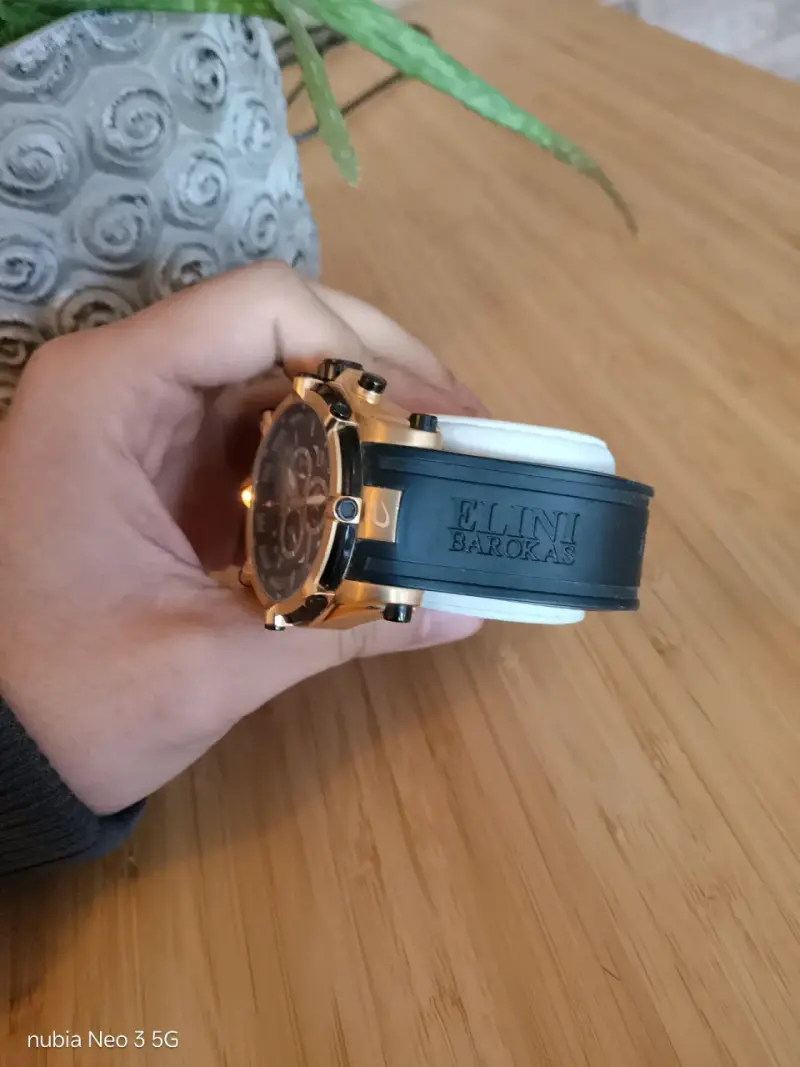 Reloj cronógrafo Elini Barokas dorado - 3