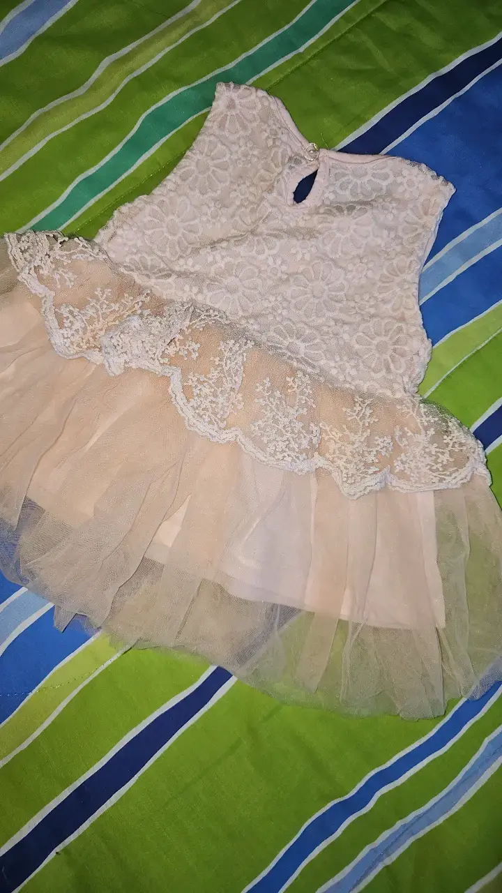 Vestido de encaje para niña color palo rosa - 2
