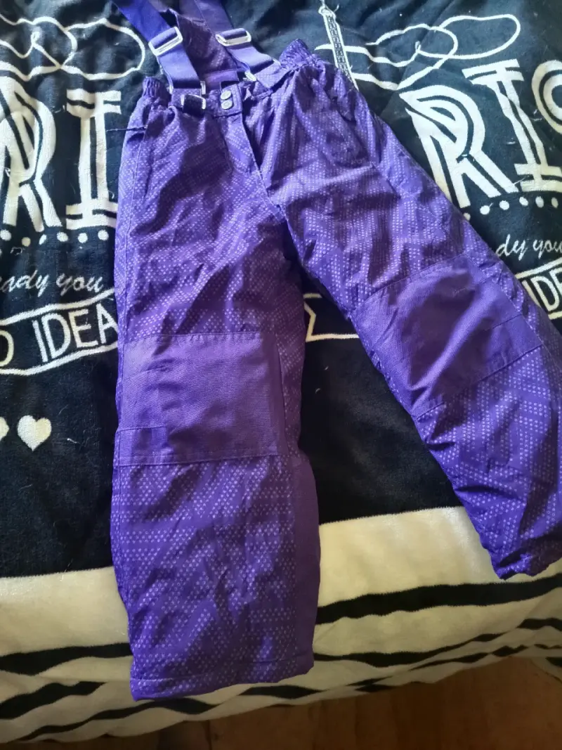 Pantalones de nieve morados para niña - 1