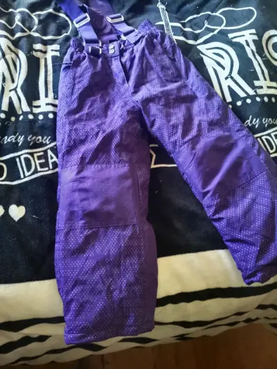 Pantalones de nieve morados para niña - miniatura 1