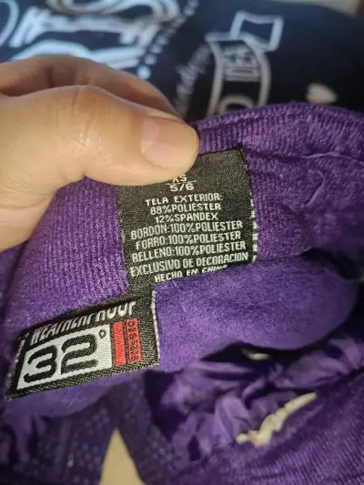 Pantalones de nieve morados para niña - miniatura 2