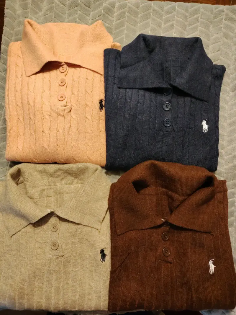 Suéteres de lana con cuello polo variados - 1