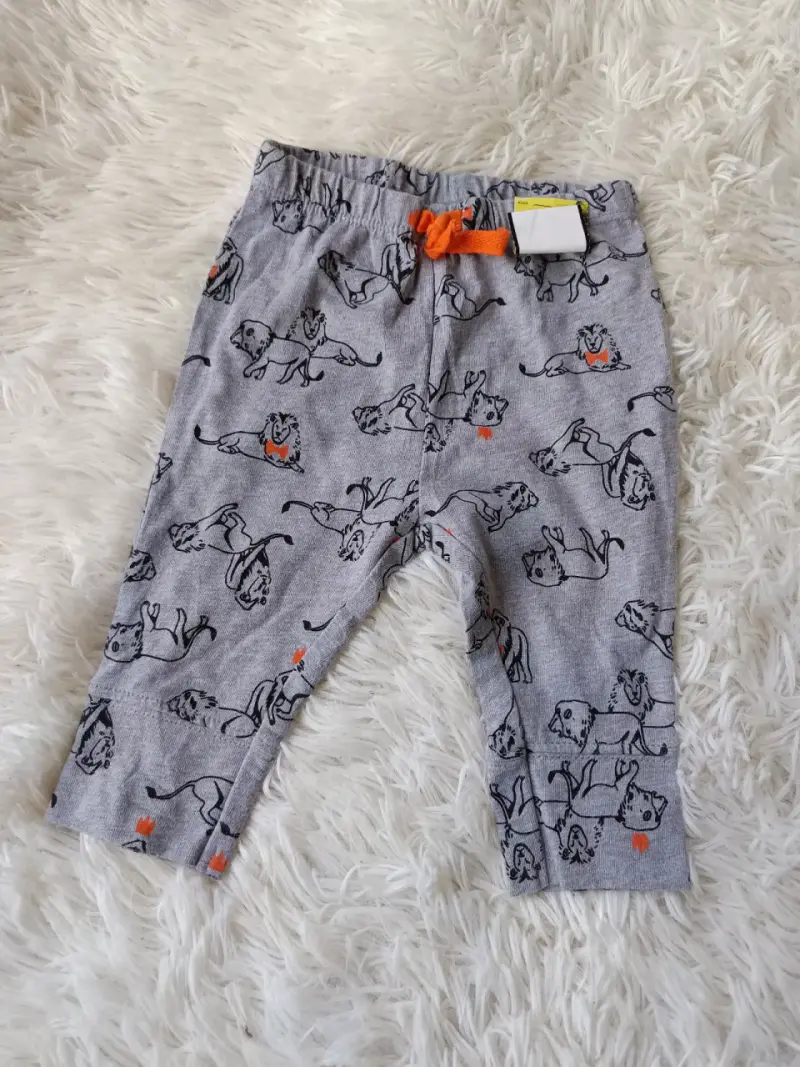 Pantalones de bebé con estampado de leones delgado - 1