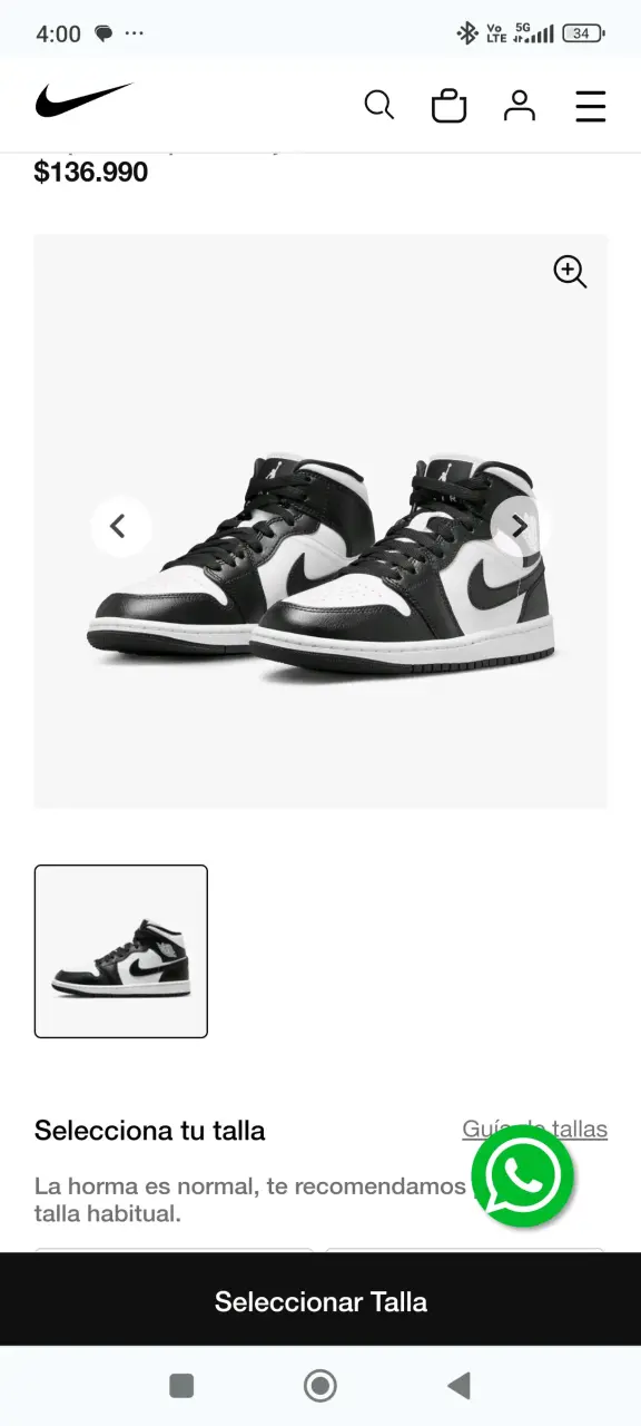 Zapatillas Nike Air Jordan blancas y negras - 2
