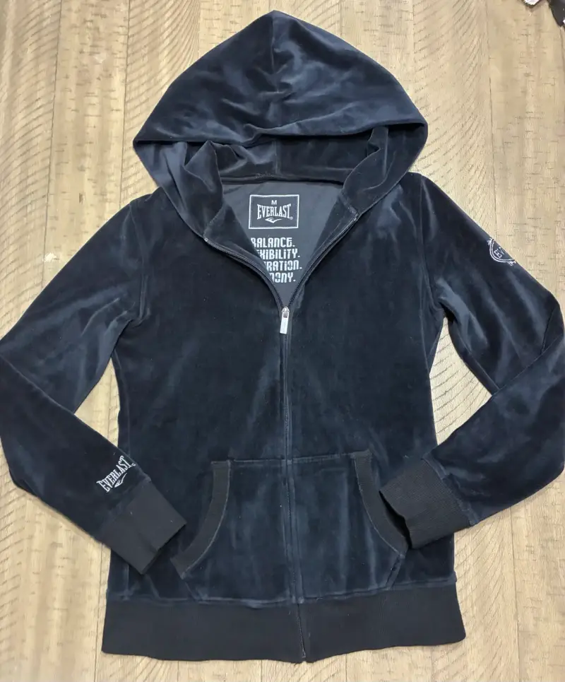 Polerón con capucha Everlast negro unisex