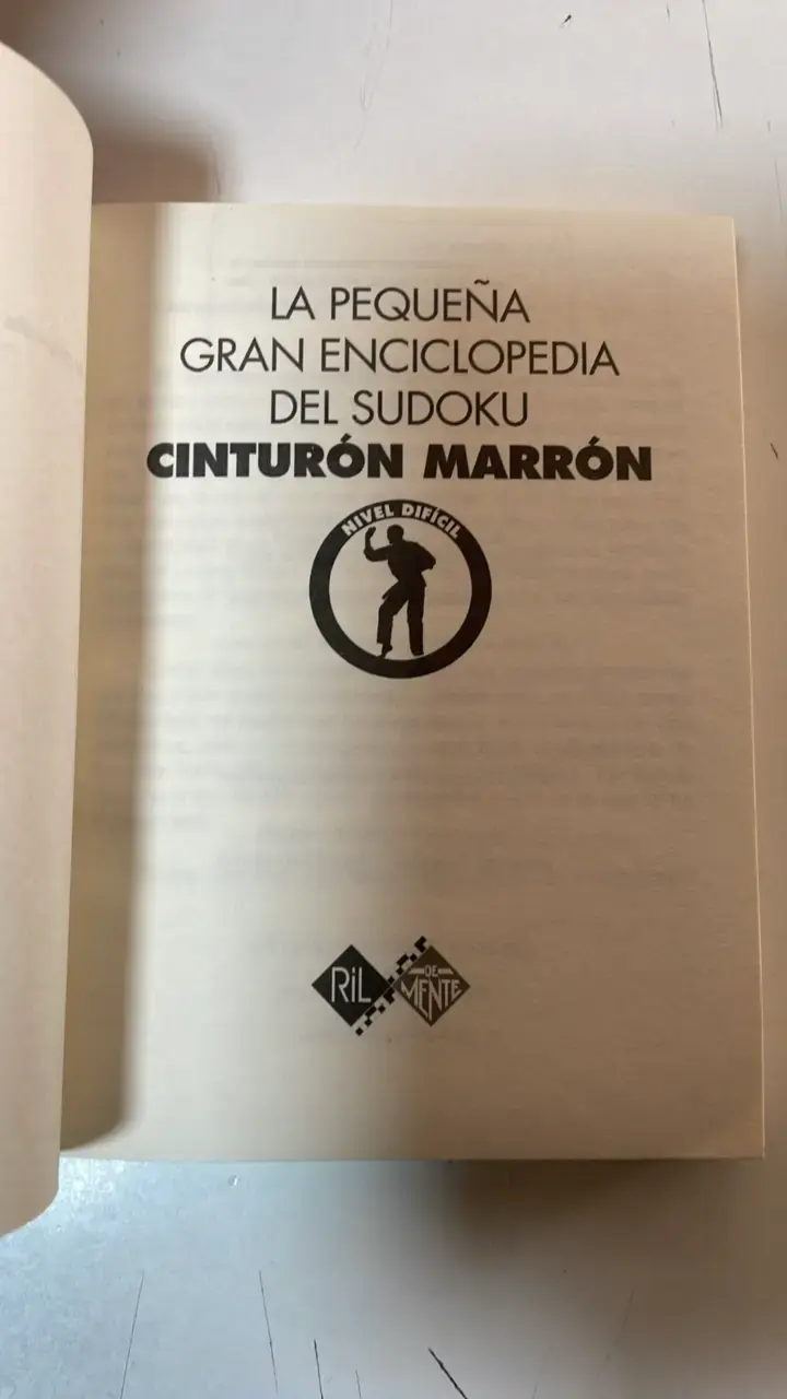 Libro Sudoku Cinturón Marrón Nivel Difícil - 3