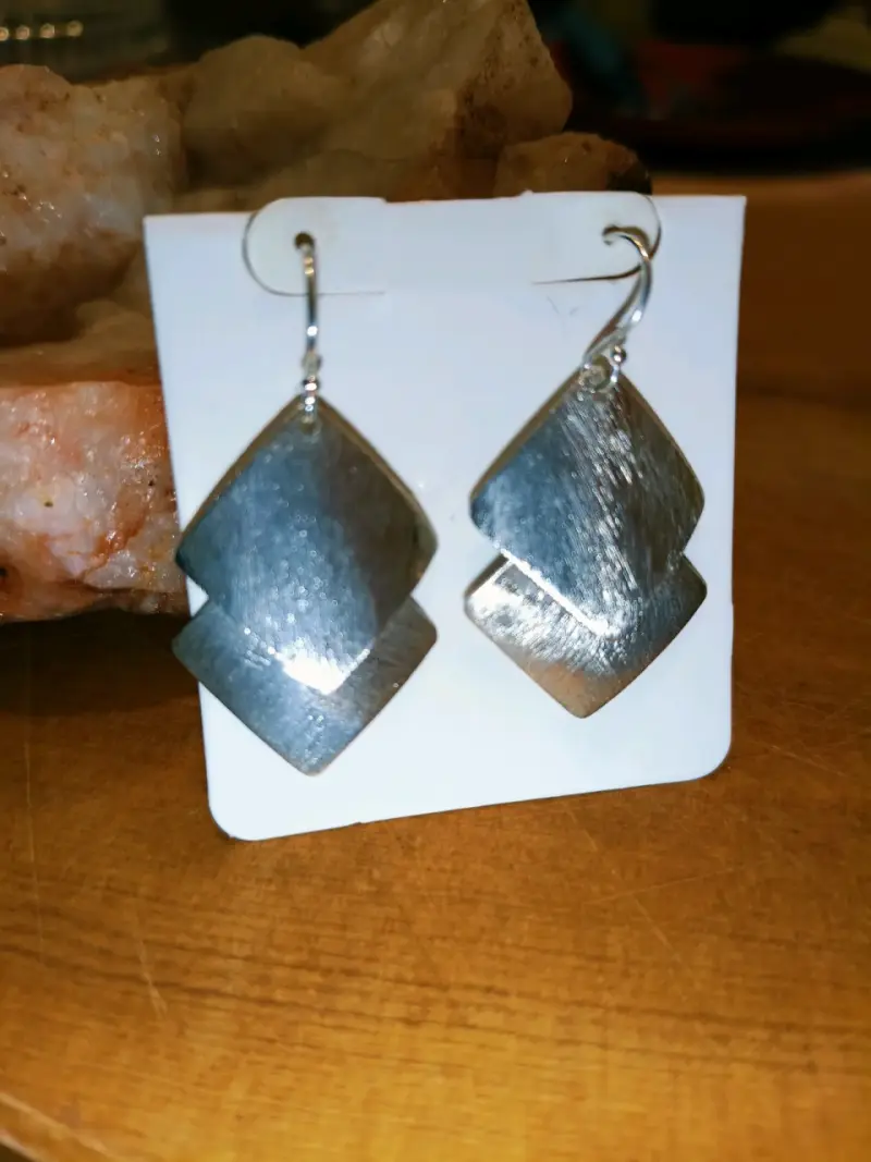 Aros de plata diseño moderno - 2