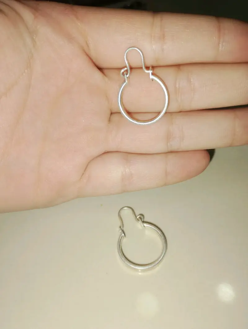 Aros de plata minimalistas - 1