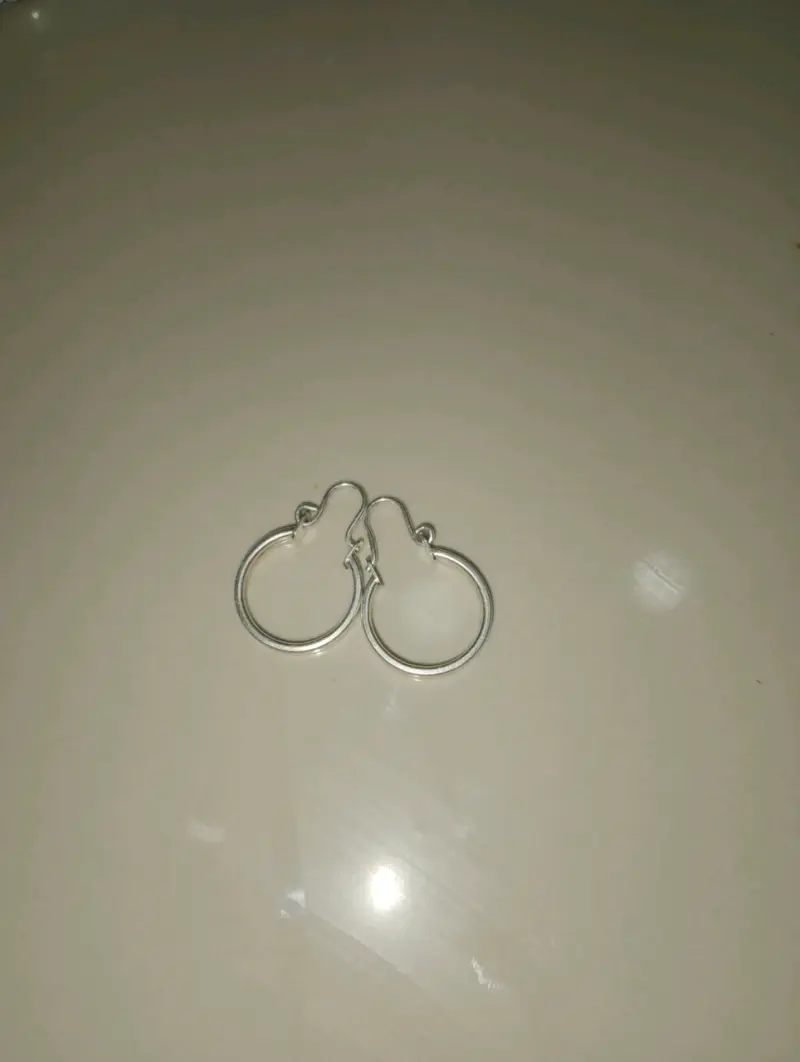 Aros de plata minimalistas - 2