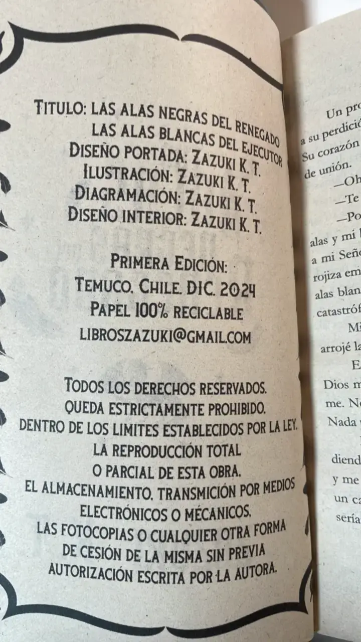 Libro 'Las Alas Blancas del Ejecutor' de Zazuk K.T - 3