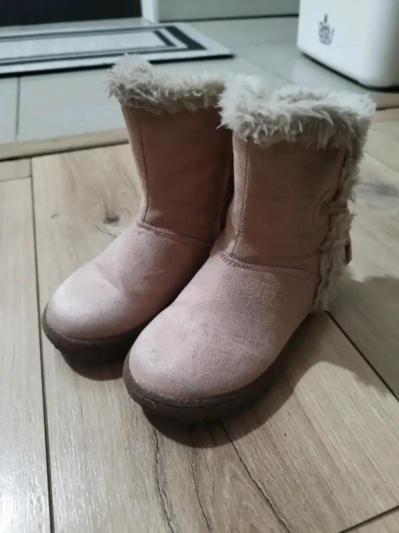 Botas de invierno rosadas con forro de peluche - 1