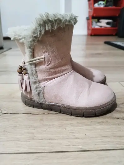 Botas de invierno rosadas con forro de peluche - miniatura 3