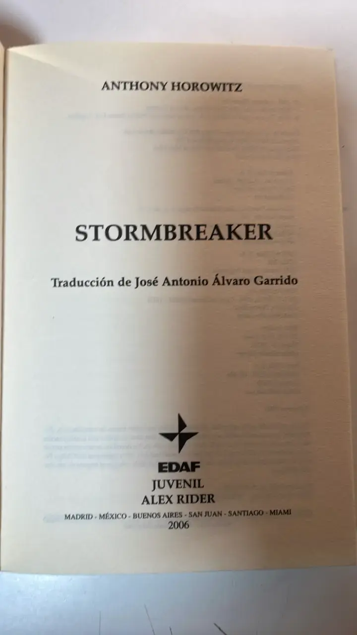 Libro Stormbreaker de Anthony Horowitz - 4