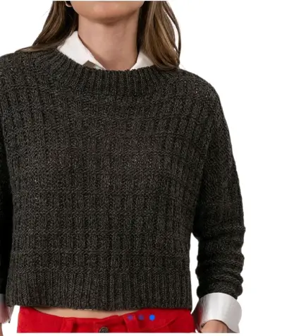 Suéter de lana gris oscuro para mujer Lolita pocke - miniatura 1