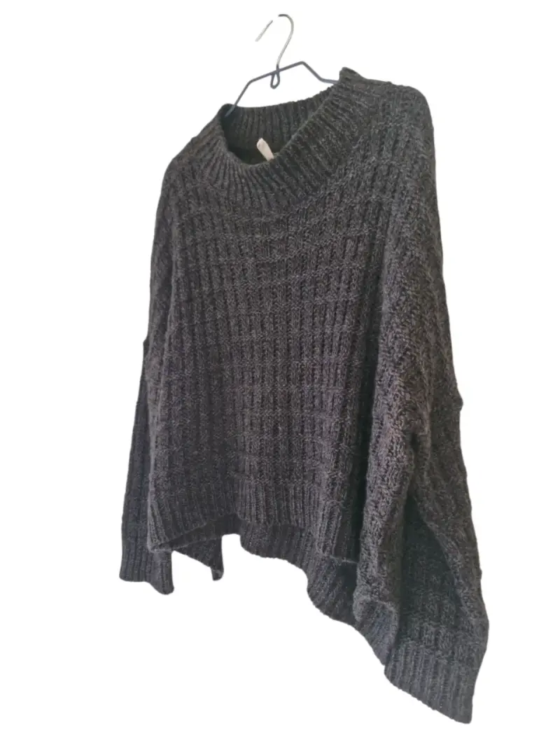 Suéter de lana gris oscuro para mujer Lolita pocke - 3