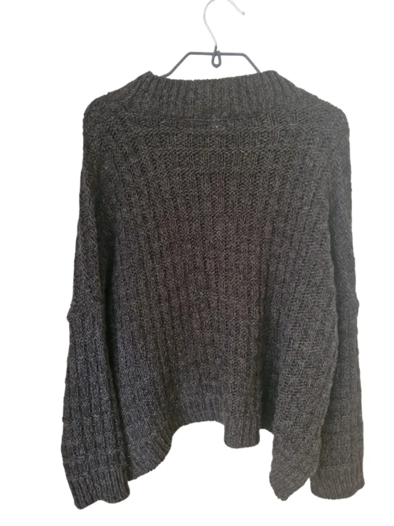 Suéter de lana gris oscuro para mujer Lolita pocke - 4