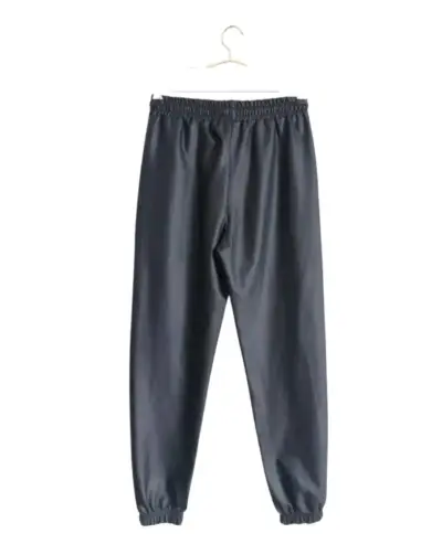 Pantalones jogger negros de cuero sintético - miniatura 5