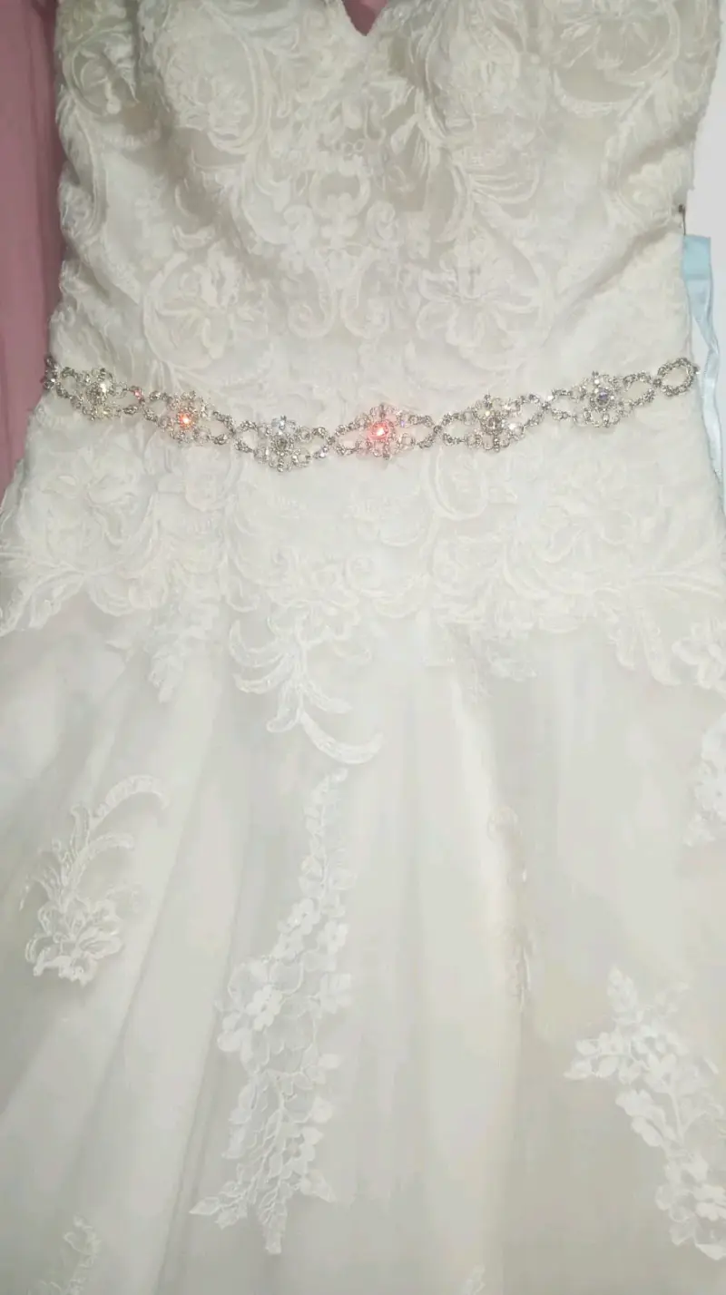 Vestido de novia encaje blanco elegante - 4