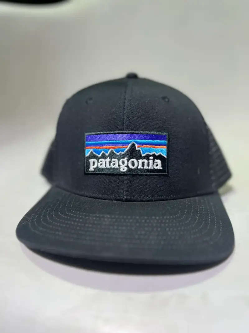 Gorra negra Patagonia con logo bordado - 1