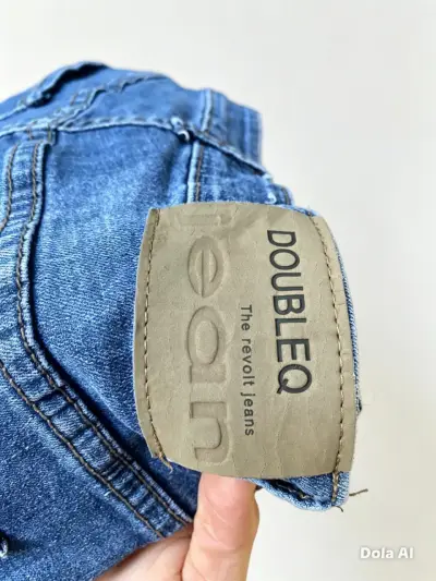 Jeans Double Q Azul Corte Recto – Buen Estado - miniatura 3