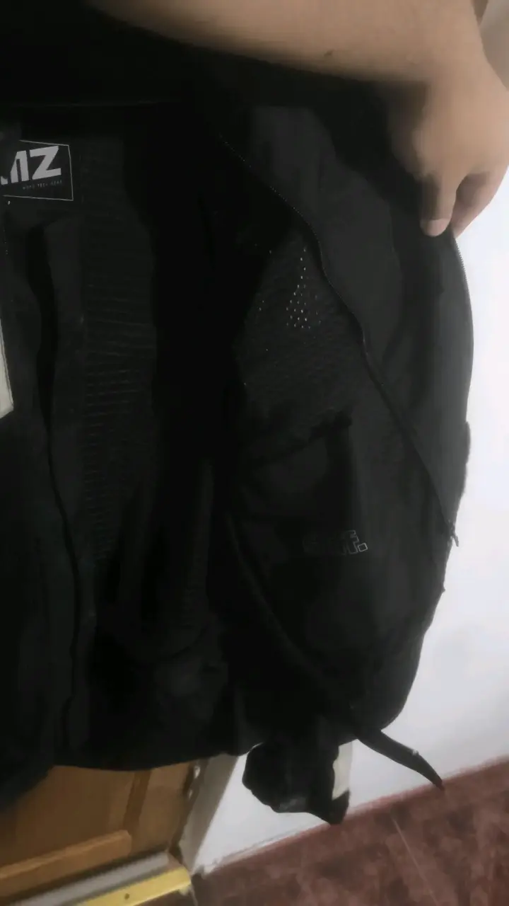 Chaqueta de moto KMZ negra y gris - 5