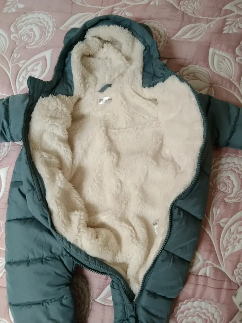 Enterito de invierno para bebé con capucha - 2