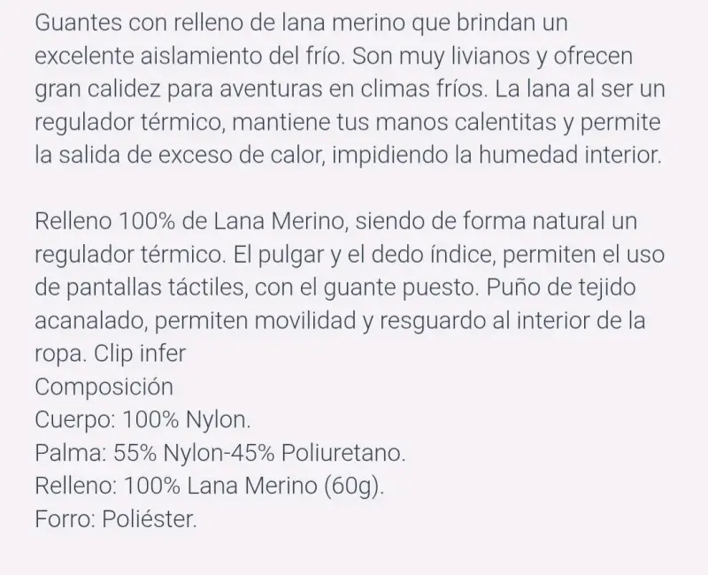 Guantes térmicos negros marca lippi - 6