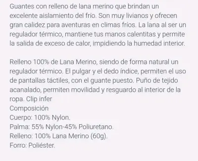 Guantes térmicos negros marca lippi - miniatura 6
