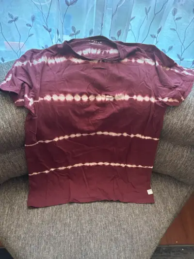 Polera tie-dye morada de algodón - miniatura 1