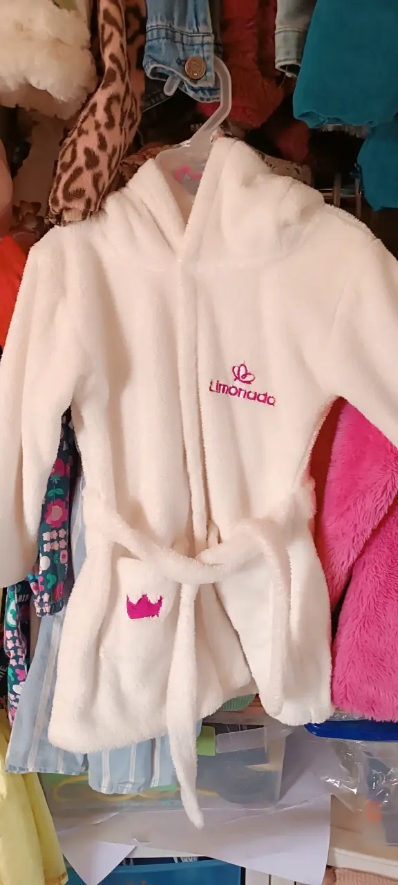 Bata de baño infantil Limonada blanca