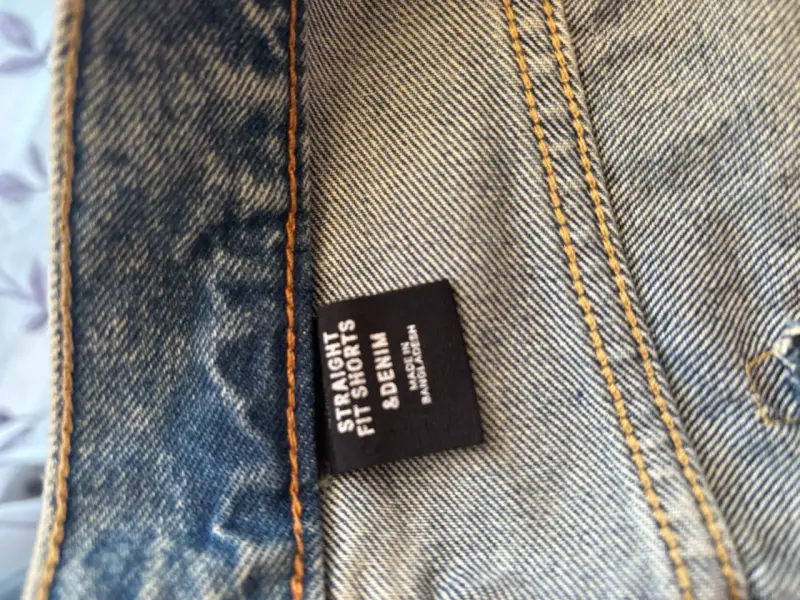 Shorts de mezclilla desgastados para hombre - 2
