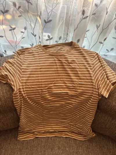 Polera a rayas marrón H&M - miniatura 1