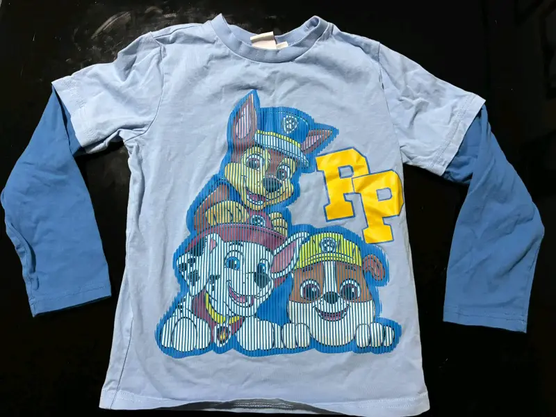 Polera infantil Paw Patrol azul manga larga talla8