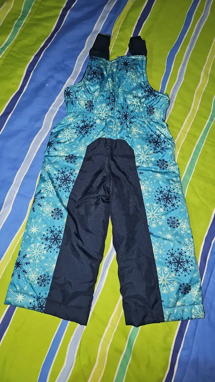 Pantalón de nieve infantil azul con copos - 2