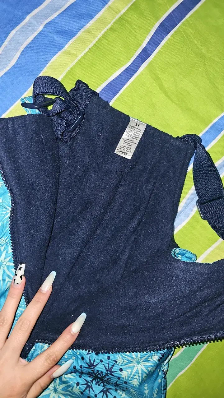 Pantalón de nieve infantil azul con copos - 3